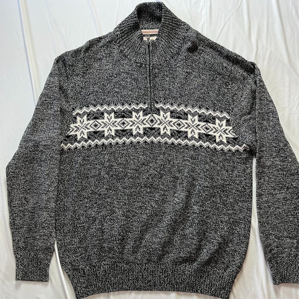 Weatherproof Vintage Men's Size XL 1/4-Zip Holiday Sweater